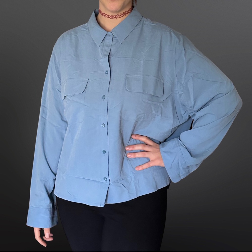 NWT Chico’s Easy Shirt in songbird blue [H3R]